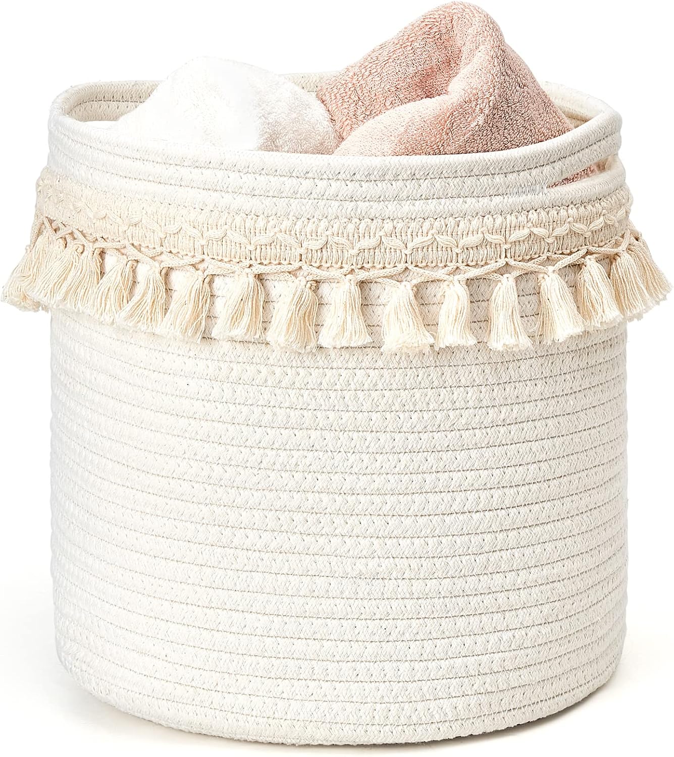 Mkono Macrame Decorative Cotton Rope Basket