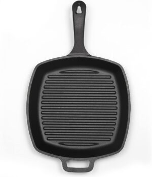 Commercial CHEF Cast Iron Skillet, 10.5” Square Pre-seasoned Cast Iron Pan - Image 2
