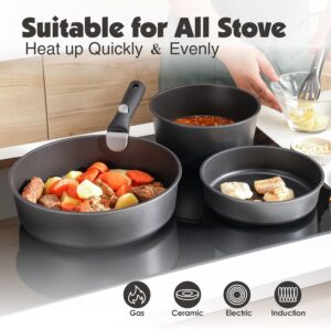 SENSARTE 24 Piece Pots and Pans Set, - Image 7