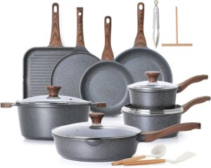 SENSARTE Nonstick Ceramic Cookware Set