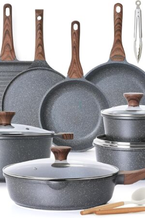 SENSARTE Nonstick Ceramic Cookware Set