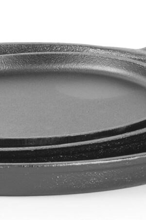 Commercial Chef Round Cast Iron Griddle Pan 3-Piece Set – 8-inch, 10-inch, and 12-inch - Pre-seasoned Griddle Cast Iron Cookware