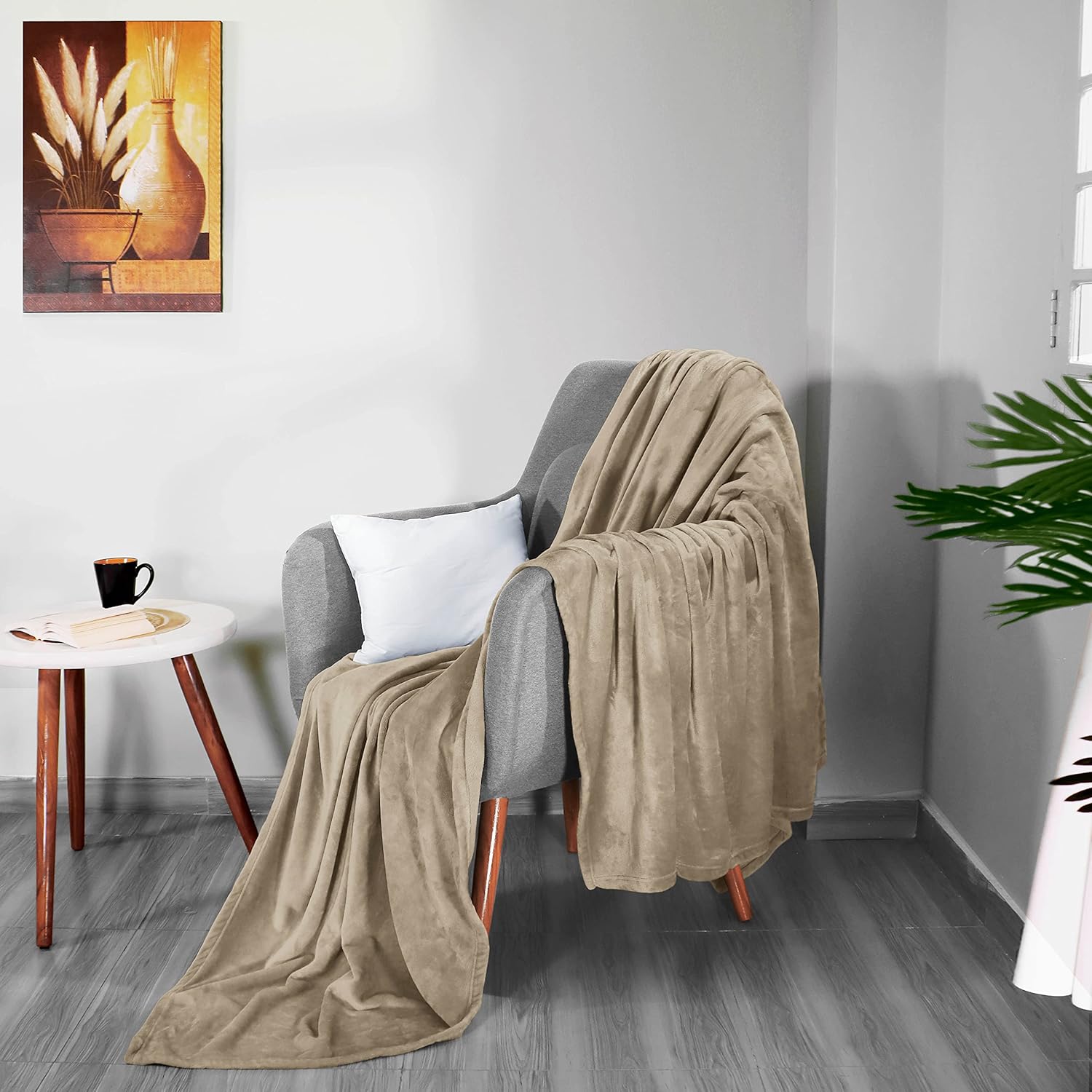 Utopia Bedding Camel Fleece Blanket