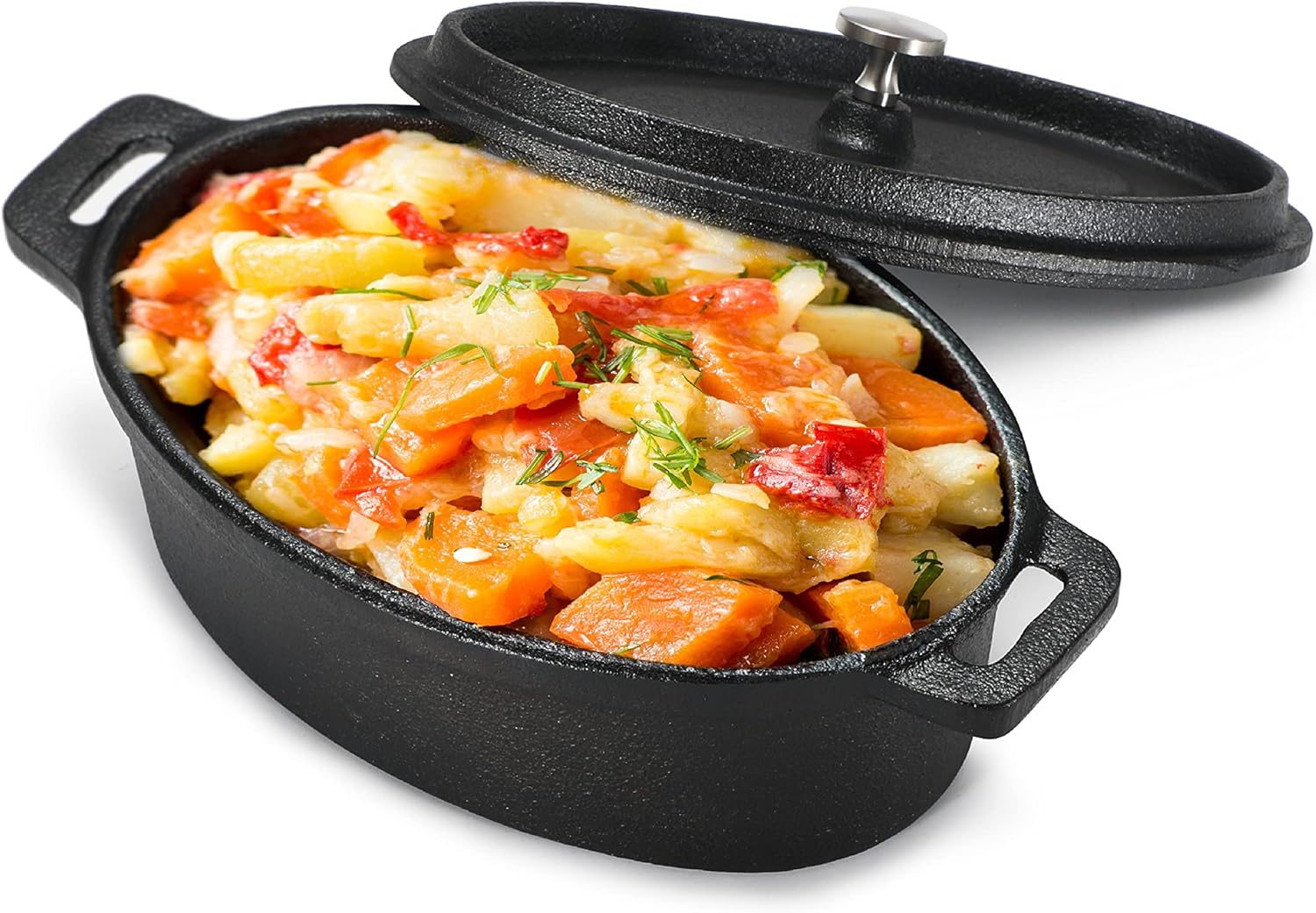 COMMERCIAL CHEF Mini Casserole Dish with Lid 0.63 Qt.