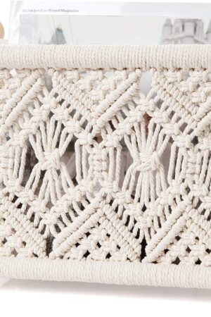 Mkono Macrame Magazine Rack
