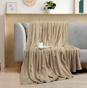 Utopia Bedding Camel Fleece Blanket - Image 6