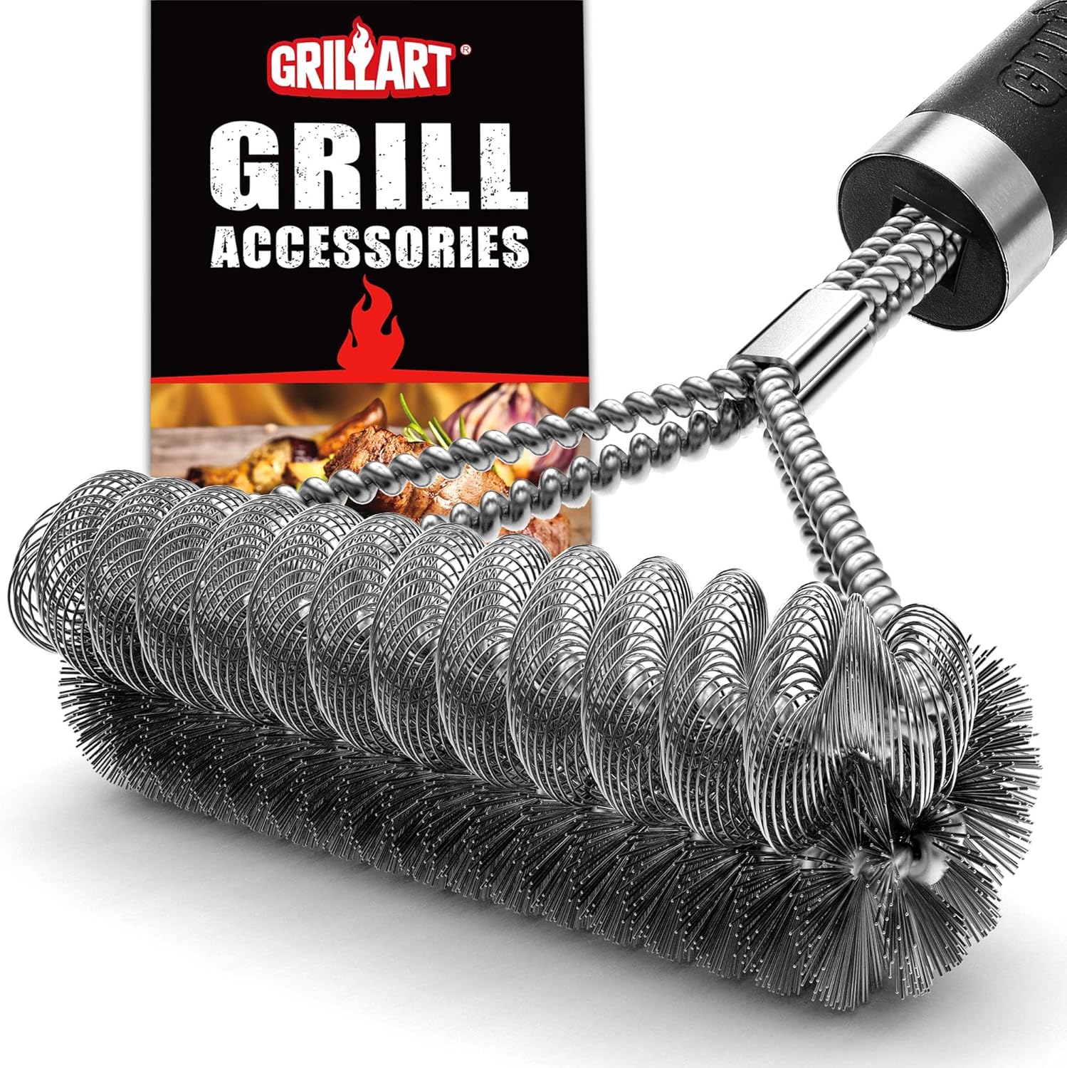 GRILLART Grill Brush [Wire + Helix] Combined