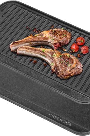 Commercial CHEF Cast Iron Griddle