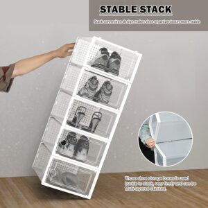 Hrrsaki Stackable Clear Shoe Storage Boxes - - Image 6