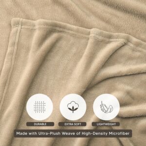 Utopia Bedding Camel Fleece Blanket - Image 3