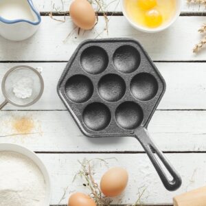 Commercial CHEF Cast Iron Danish Aebleskiver Pan - Image 7